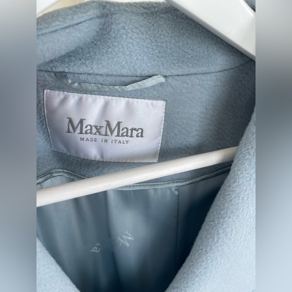 MaxMara Manuela Icon Blue Belted Coat - Picture 6 of 13